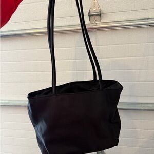 Black Shoulder Tote Bag - Unbranded